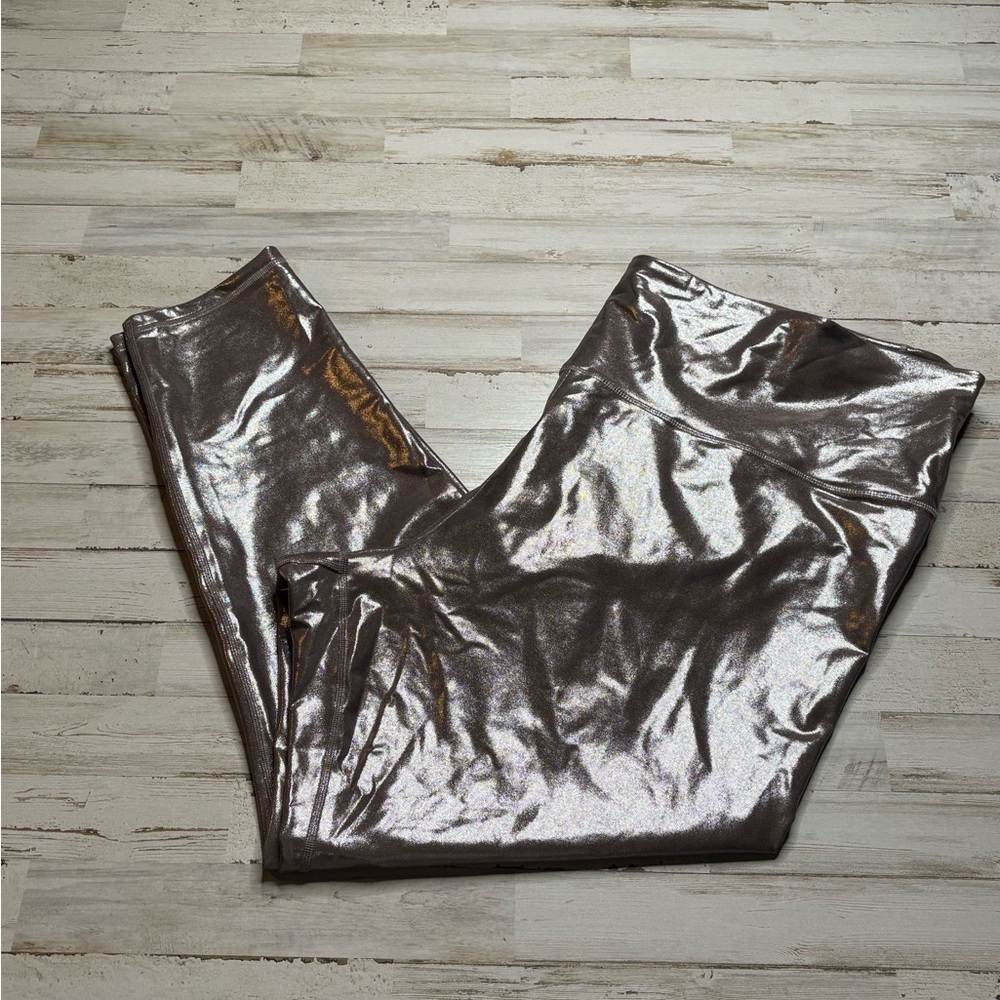 Old Navy Powersoft Extra High Rise Leggings Starry Sky Metallic Shine Sz 4X - Picture 7 of 9